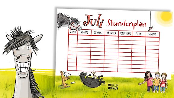 Juli-Stundenplan zum Ausdrucken