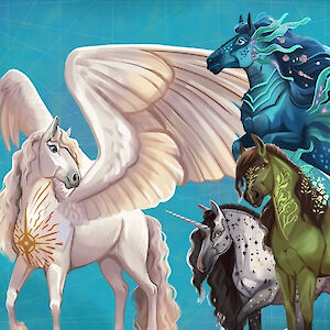 Im Burg-Internat Avelora auf der Insel Galantis lernt sie die magischen Fähigkeiten der Elementpferde kennen.