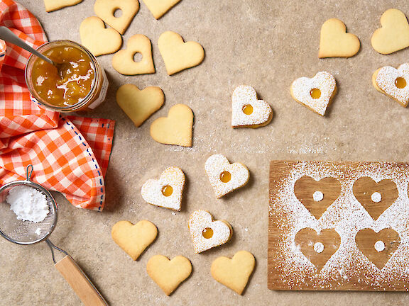 Schritt 11: Alle Keks-Herzen sind fertig