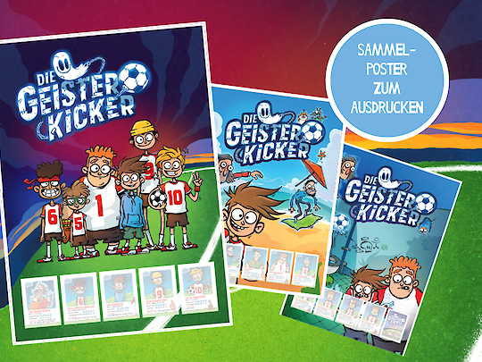 Sticker-Sammelposter: Die Geisterkicker